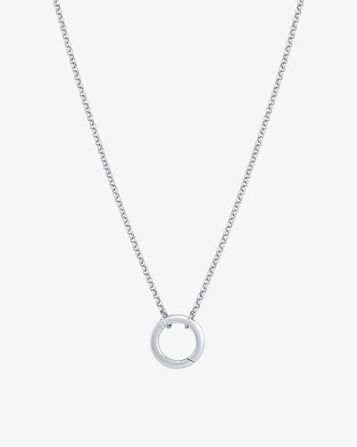 Long Rolo Chain w/ Large Charm Holder